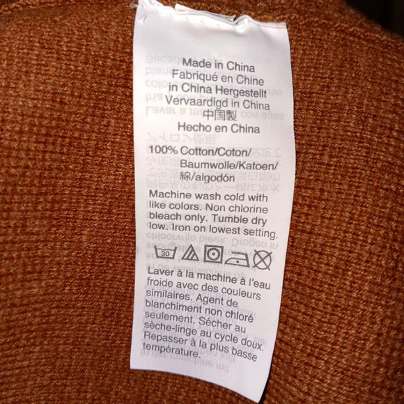 J.crew factory women's open cardigan sweater size S tan brown  with pock… - Picture 3 of 5